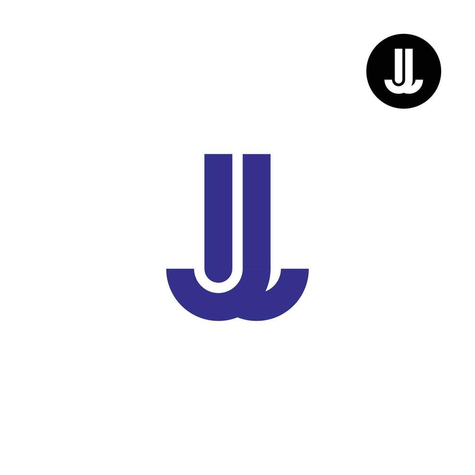 letra jj monograma logo diseño vector