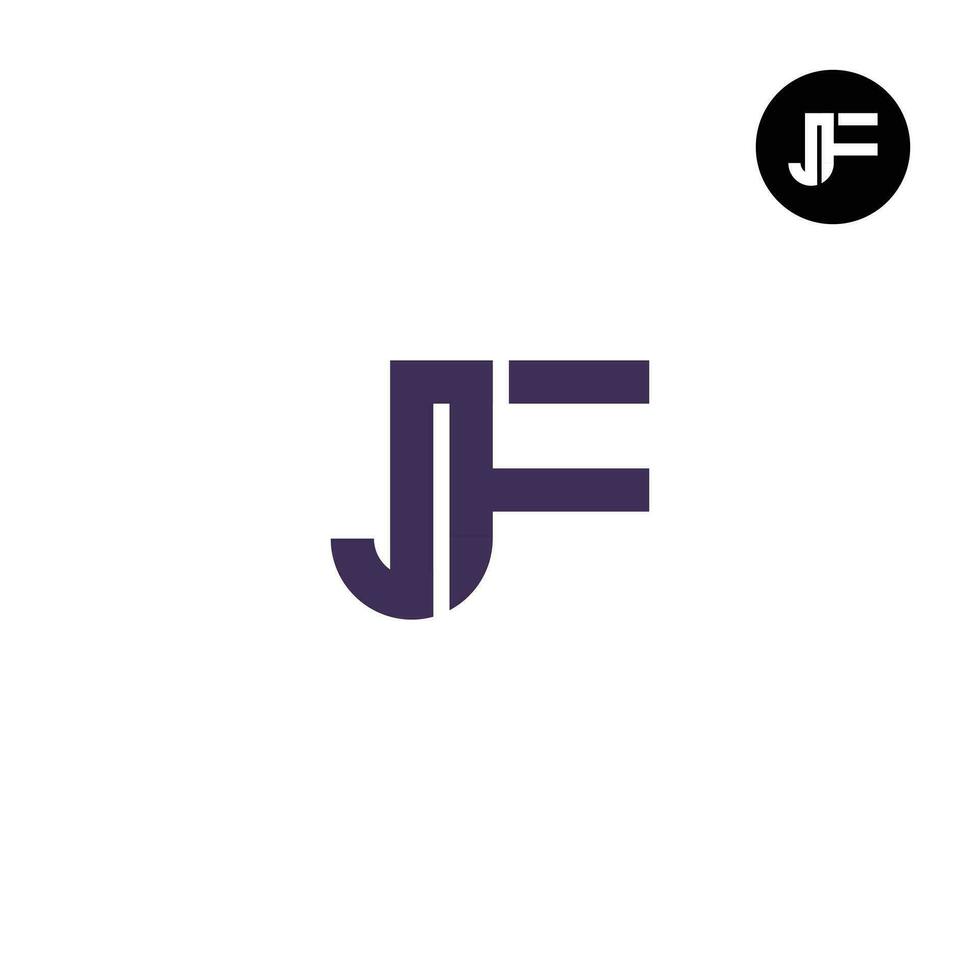 Letter JF Monogram Logo Design vector