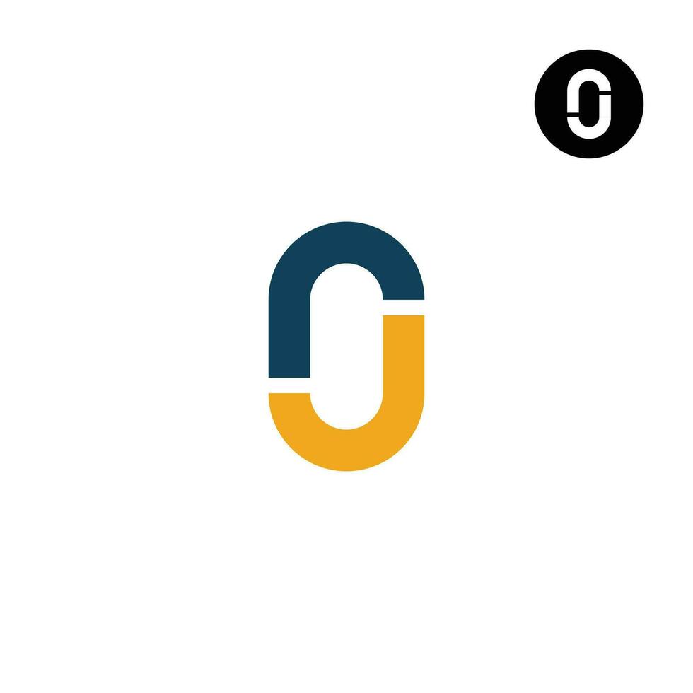 Letter RJ ORJ JJ OJJ Logo vector