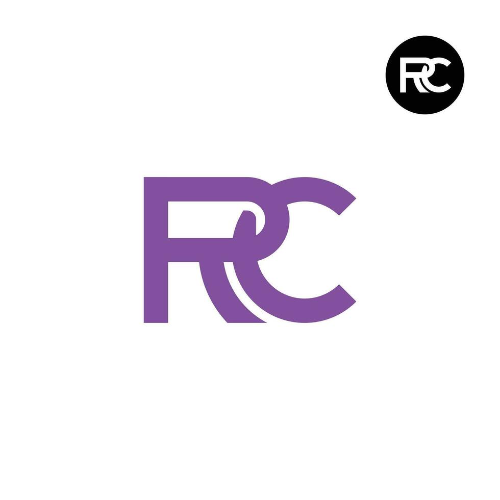 Letter RC Monogram Logo Design vector