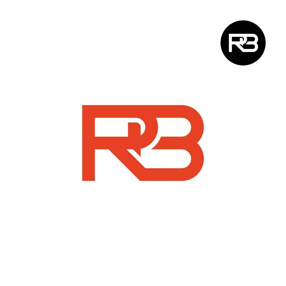 Letter RB Monogram Logo Design vector