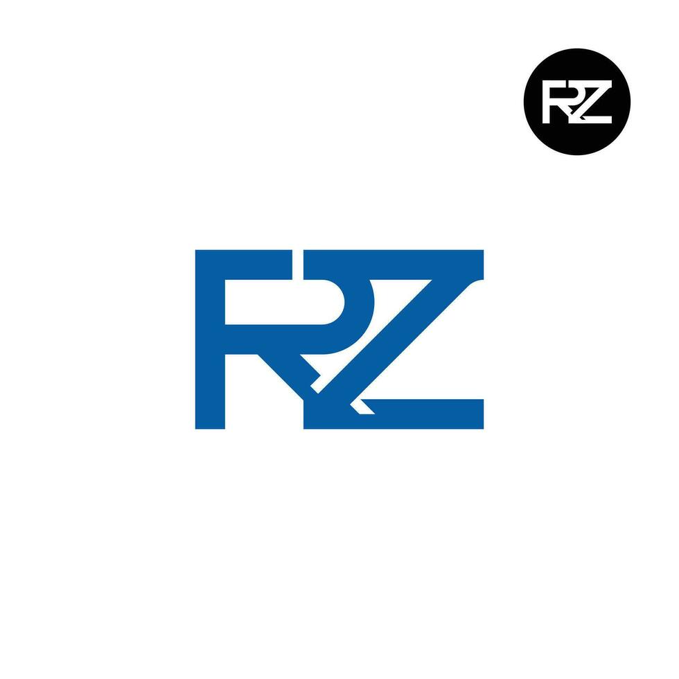 Letter RZ Monogram Logo Design vector