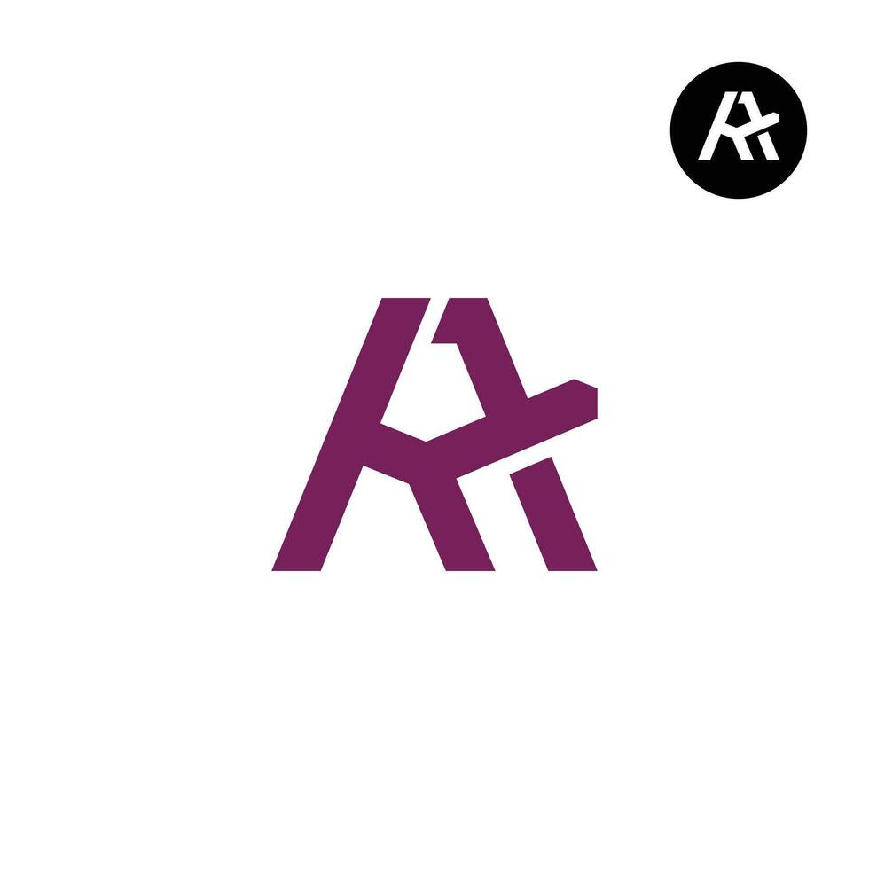 Letter AK KA Monogram Logo Design vector