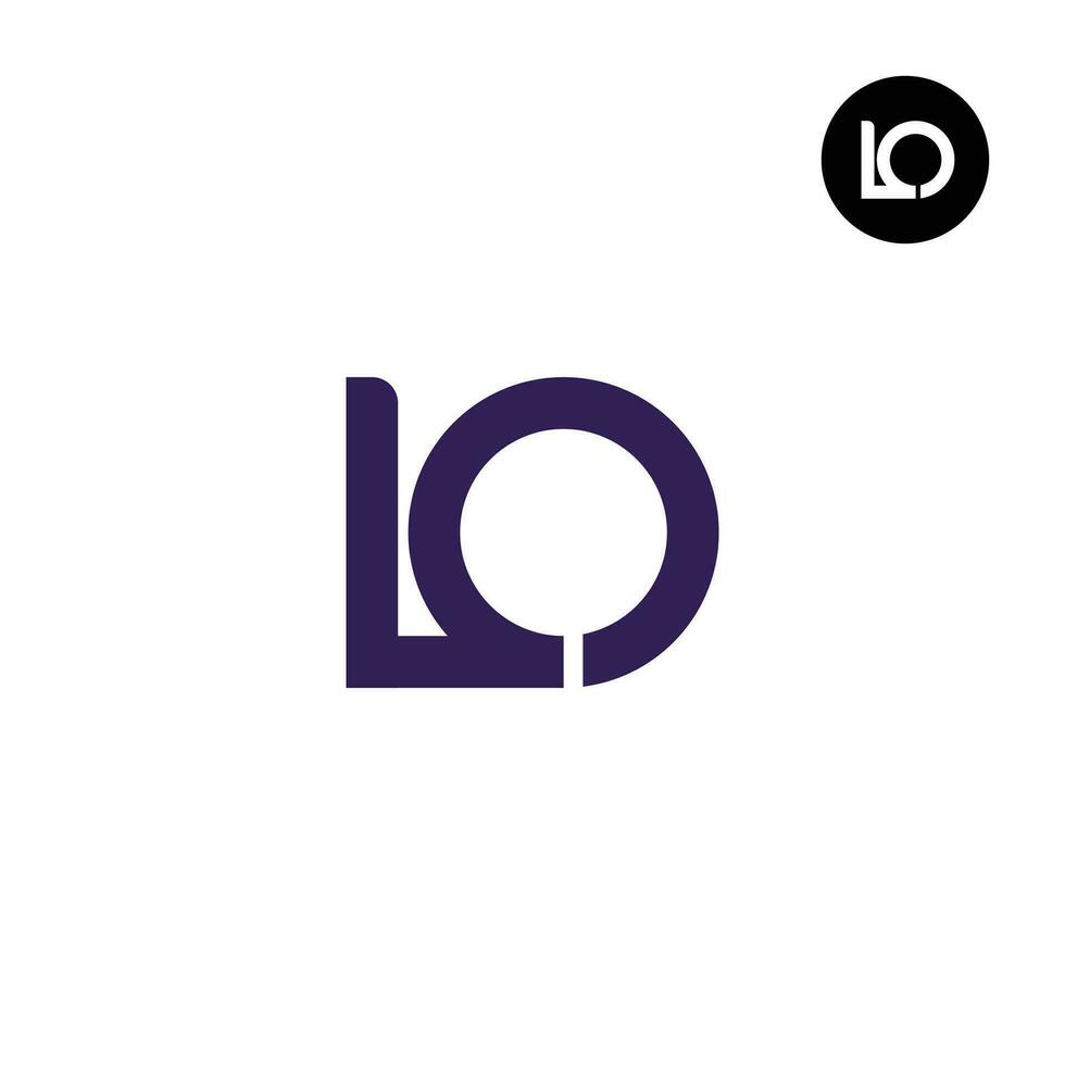 Letter LO Monogram Logo Design Unique vector