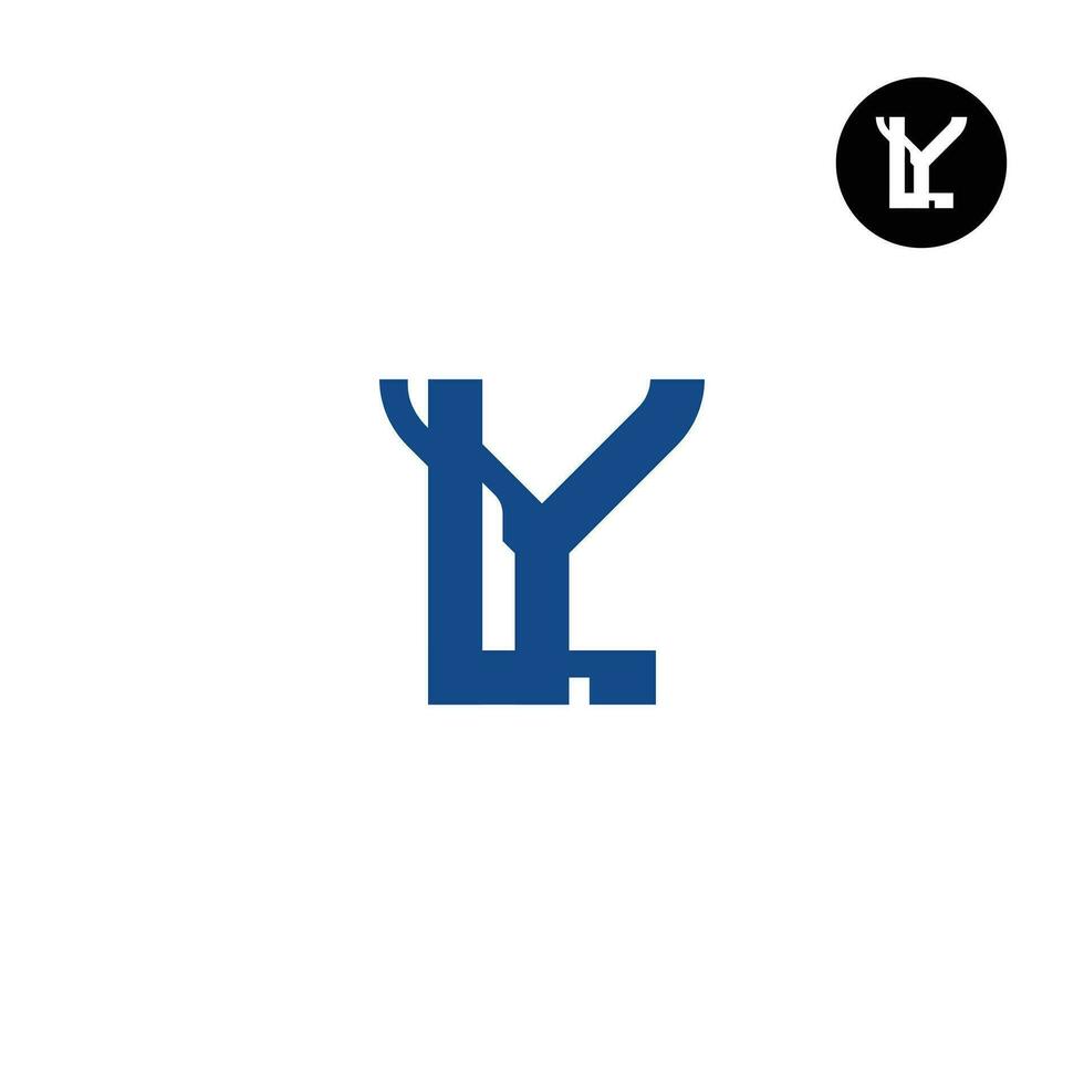 letra ly yl monograma logo diseño único moderno vector