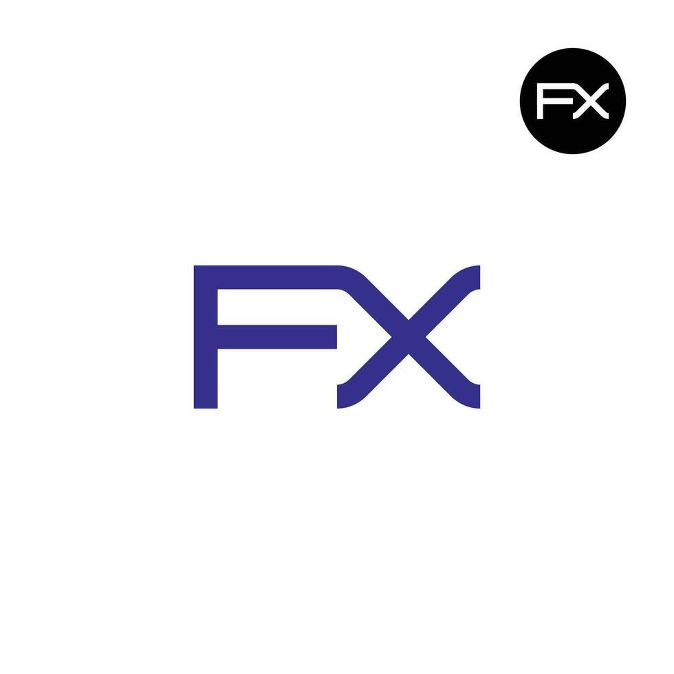 Letter FX Monogram Logo Design vector