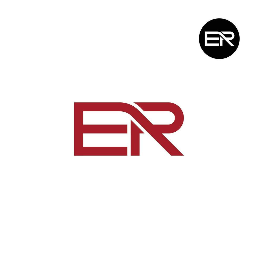 Letter ER Monogram Logo Design vector