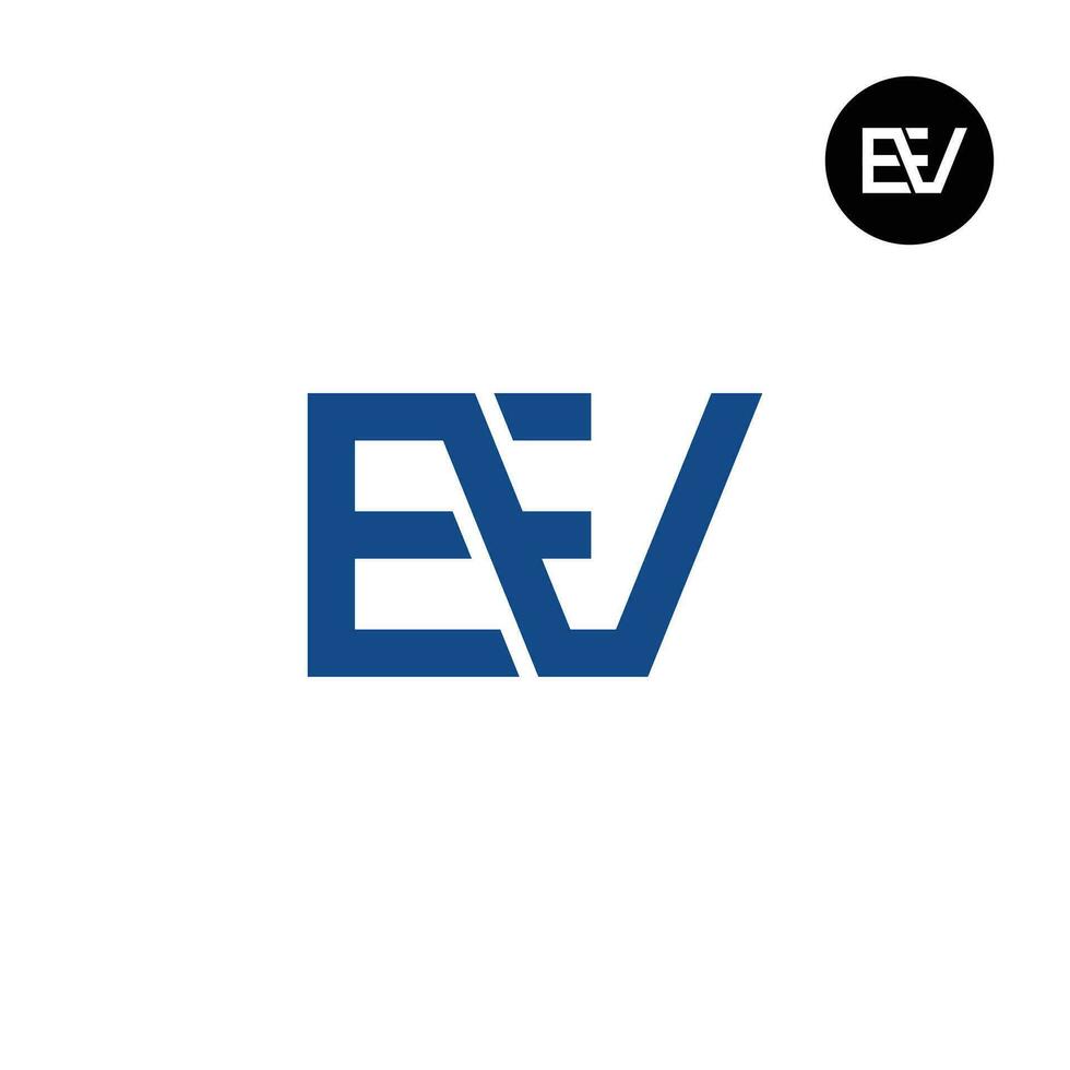 letra ev monograma logo diseño vector