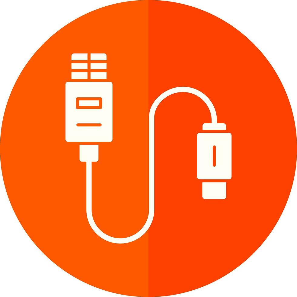 Usb Cable Vector Icon Design