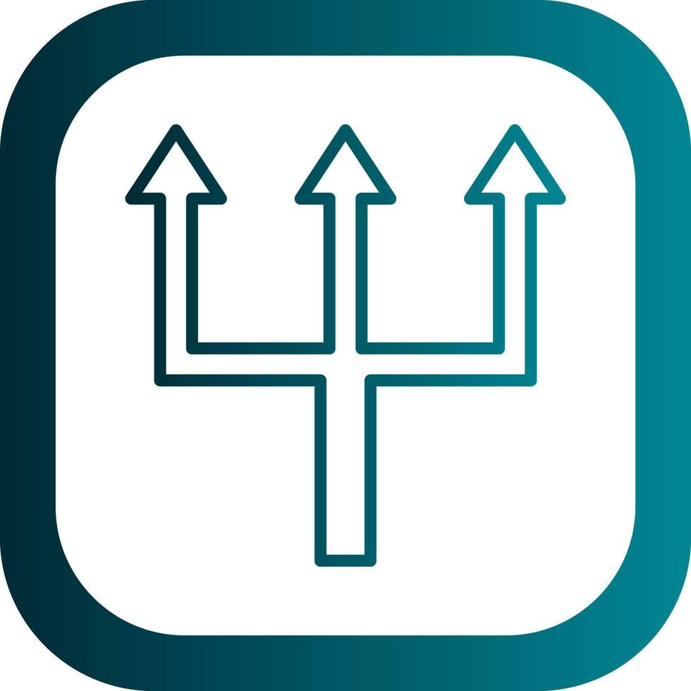 Triple Arrows Vector Icon Design