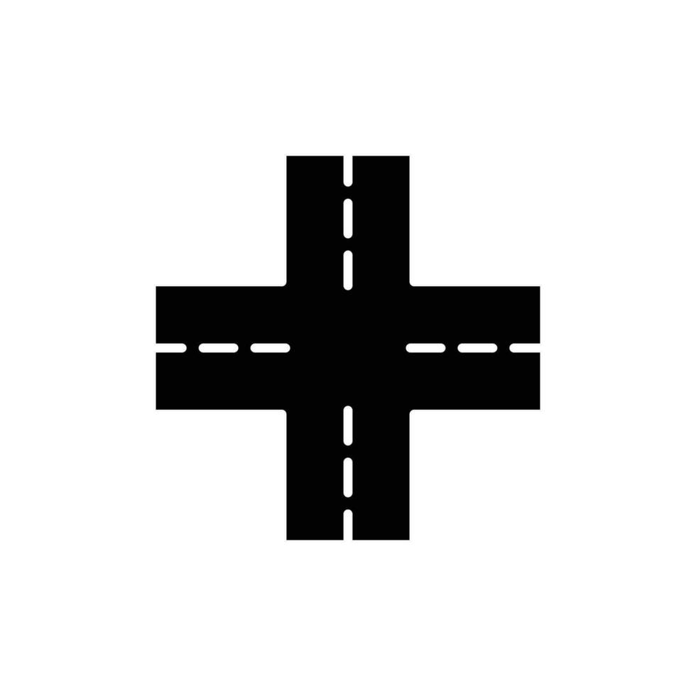 intersection icon. solid icon vector