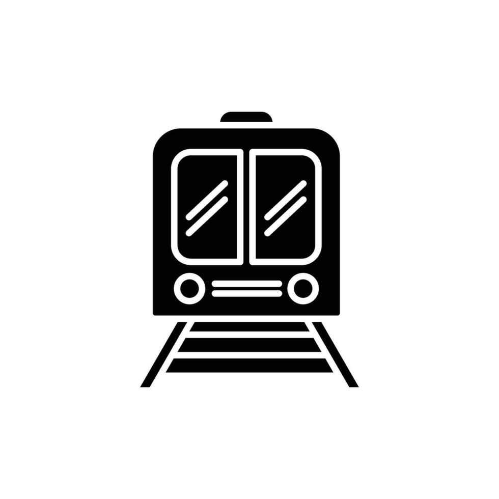 train icon. solid icon vector