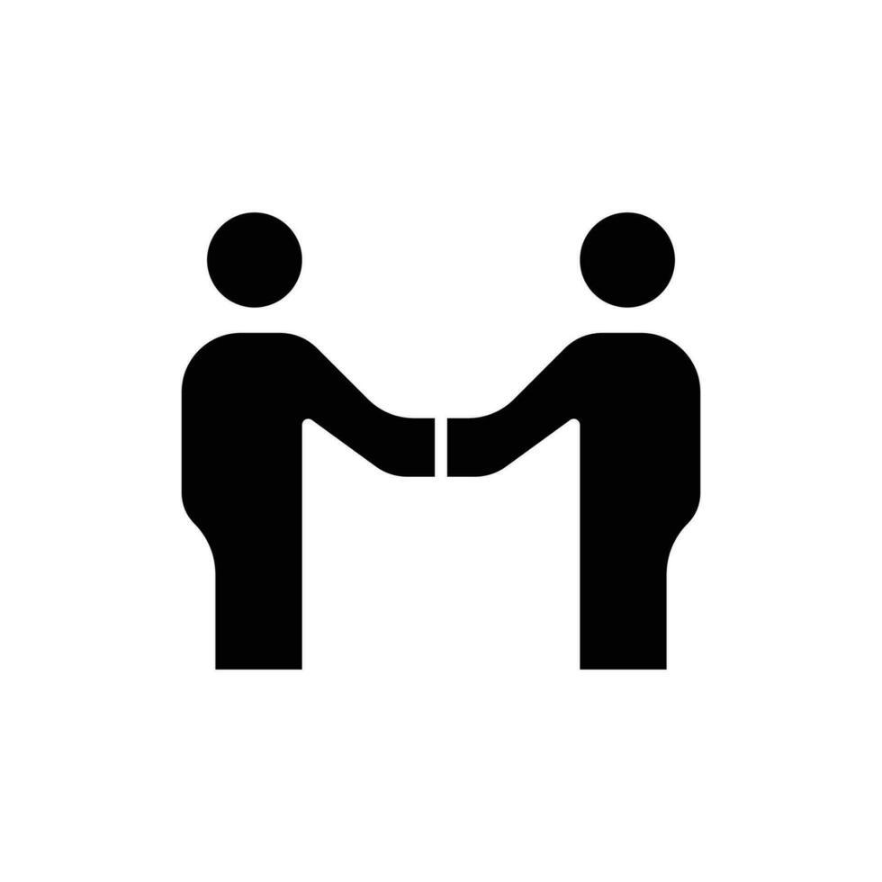 deal icon. solid icon vector