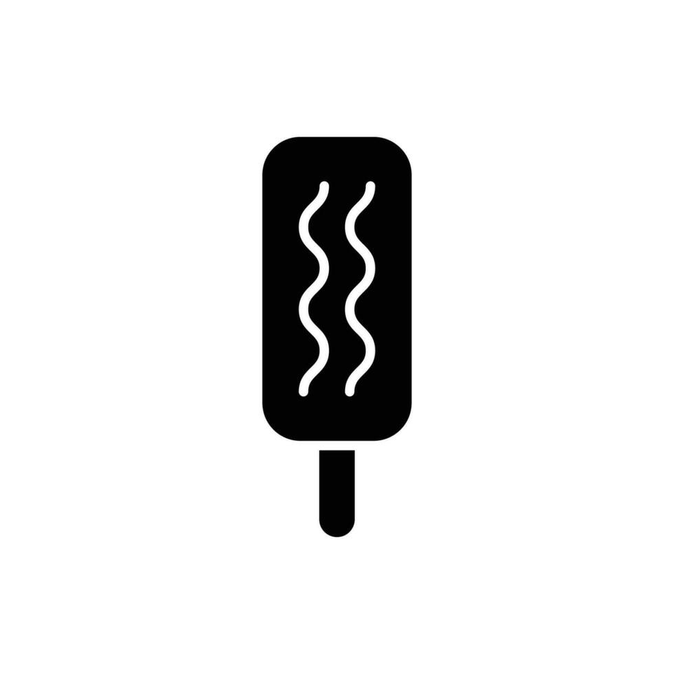 ice cream stick icon. solid icon vector