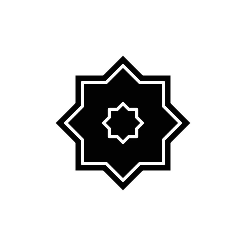 islamic symbol icon. solid icon vector