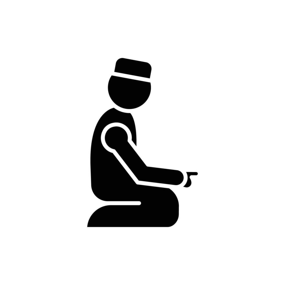 Prayer icon. solid icon vector