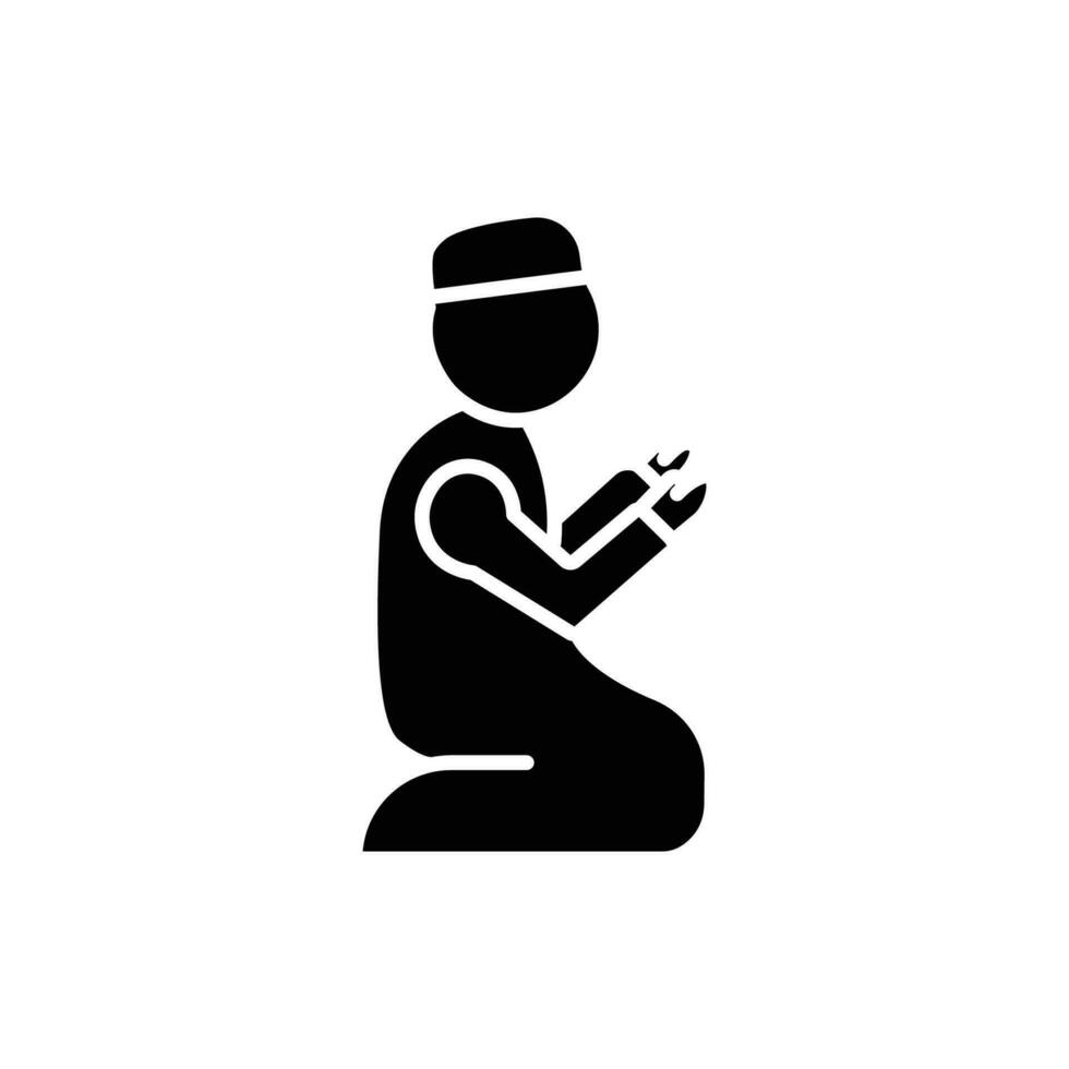 Prayer icon. solid icon vector