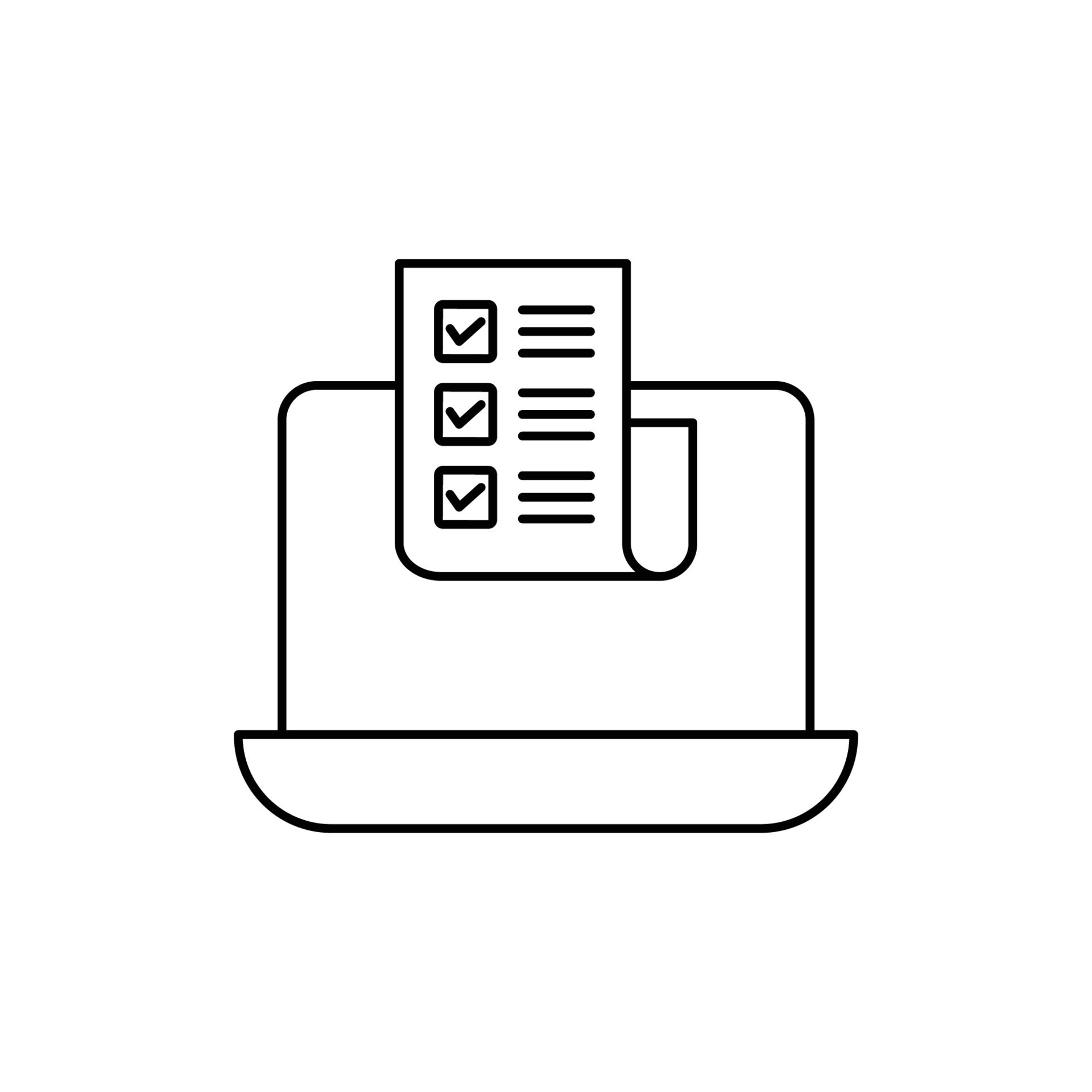 data from laptops. outline icon 27308088 Vector Art at Vecteezy