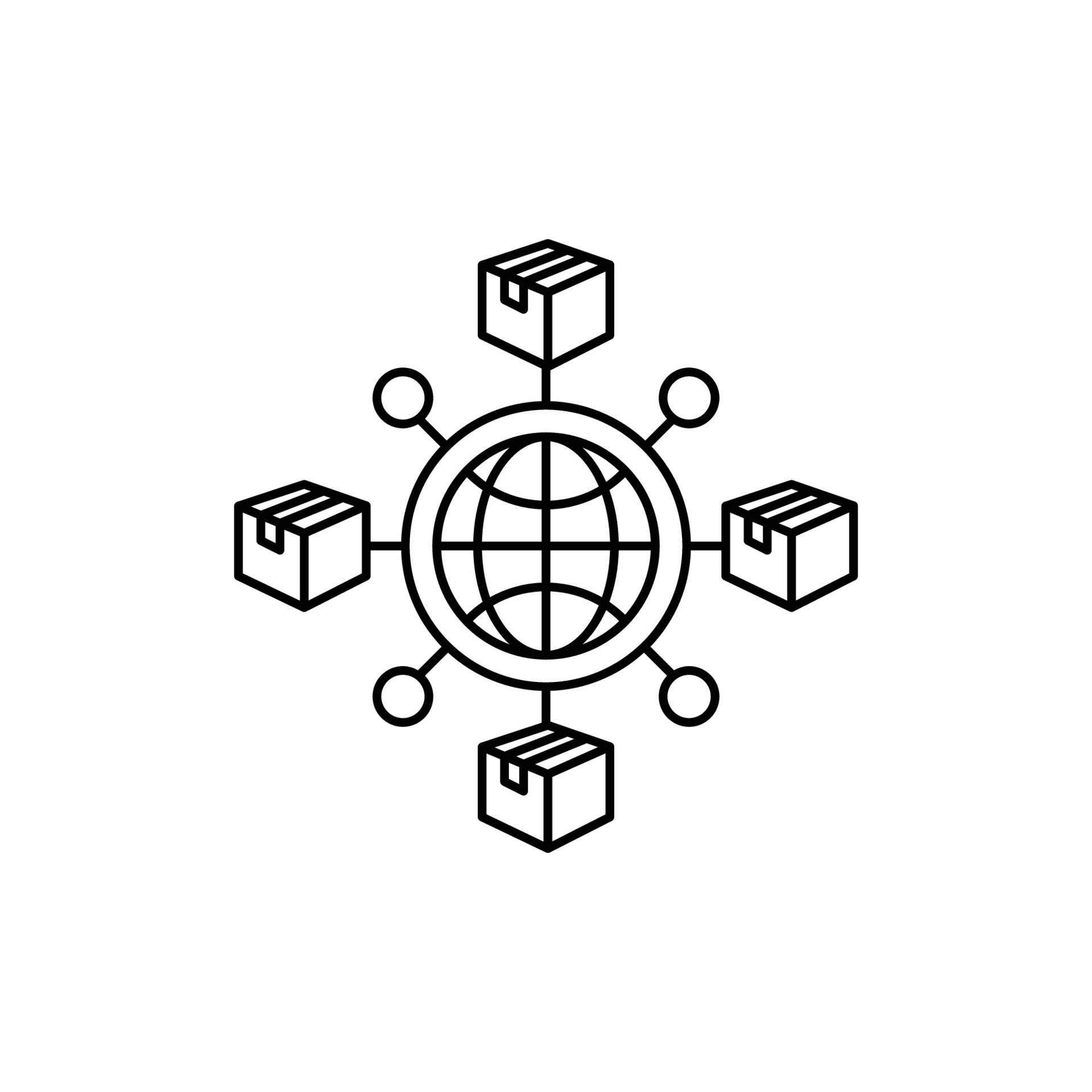 Global distribution icon. outline icon 27308095 Vector Art at Vecteezy