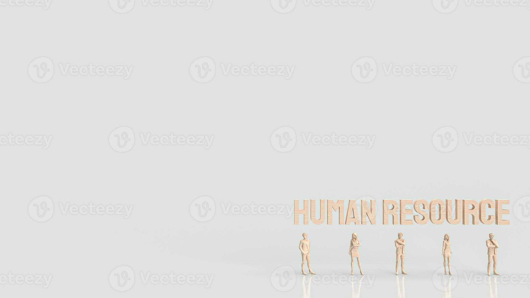 The Human resources Text and human figure for Business concept 3d rendering photo