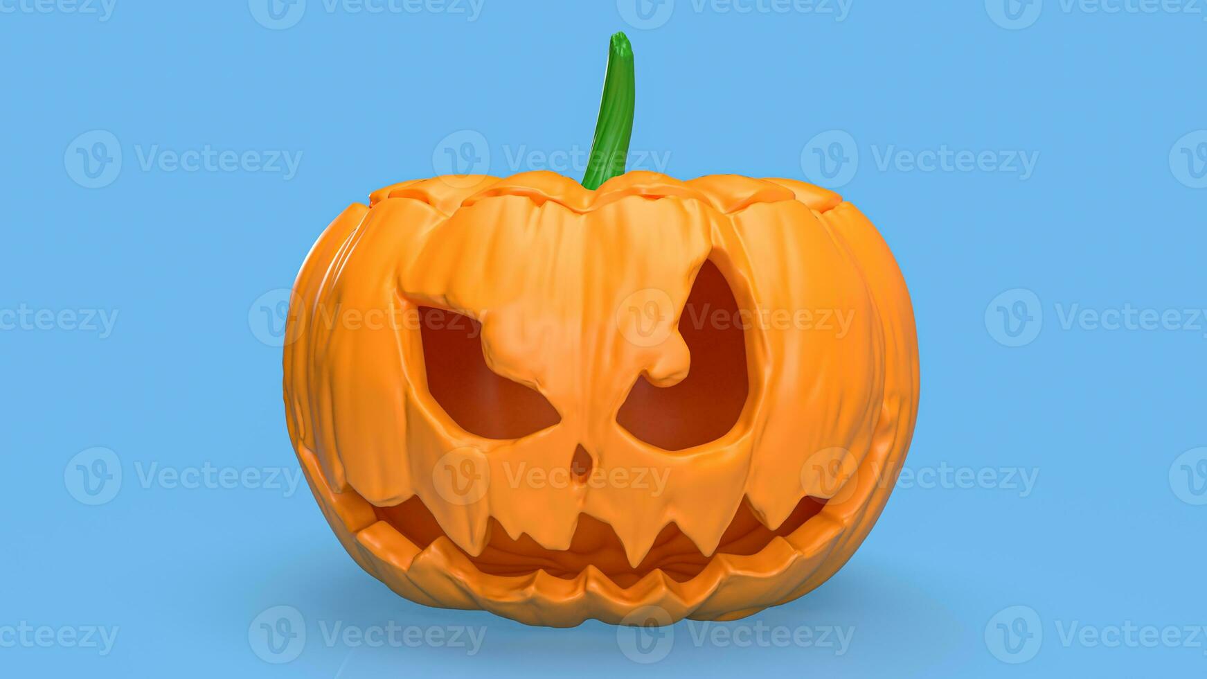 The jack o lantern pumpkin Boarder line  for halloween content 3d rendering photo