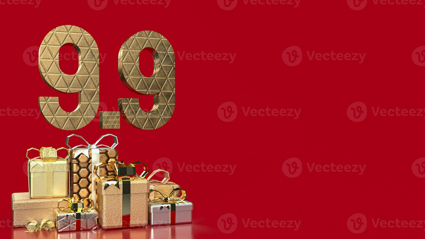 The 9.9 promotion of 9 month  for shopping concept  3d rendering photo
