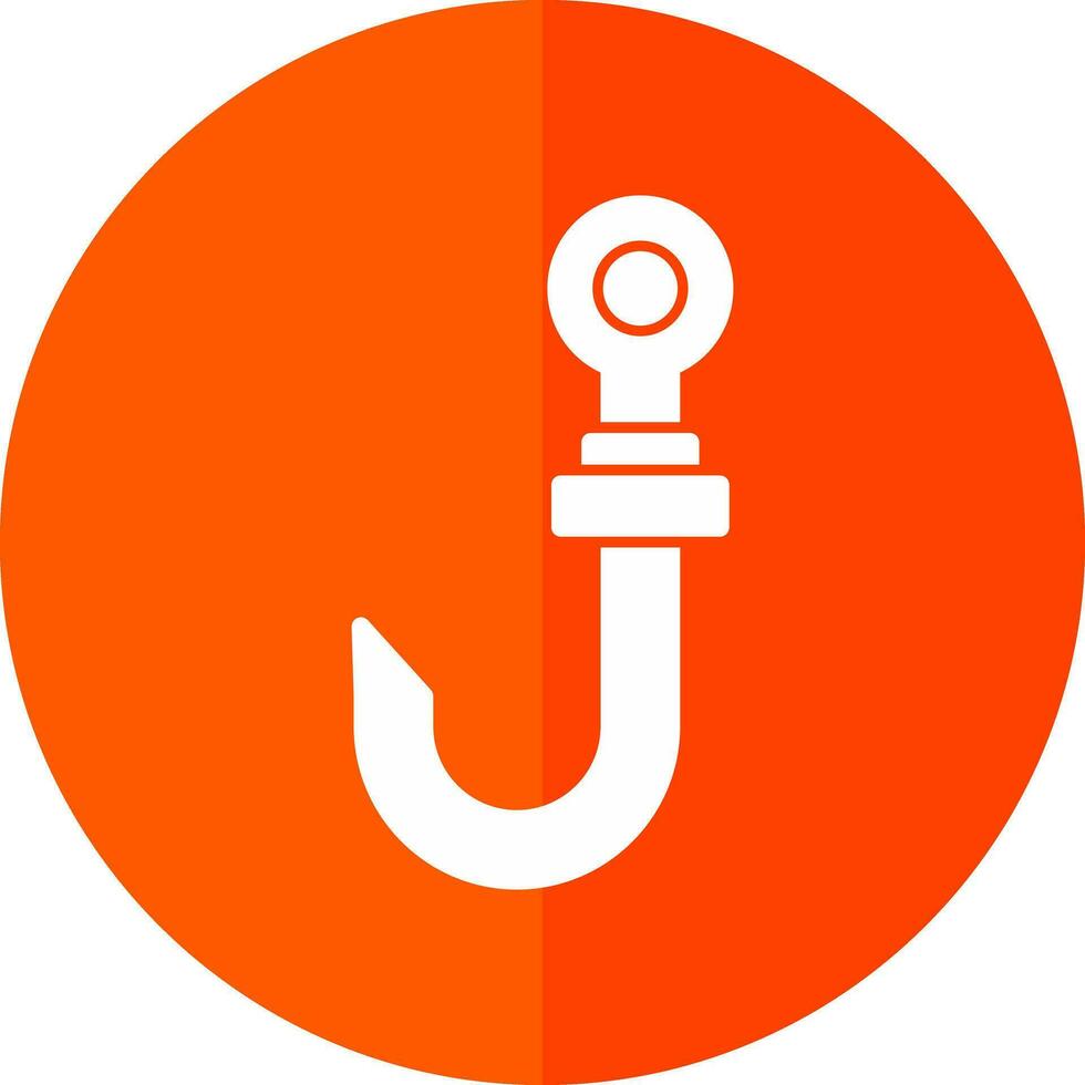 Fish Hook Vector Icon Design