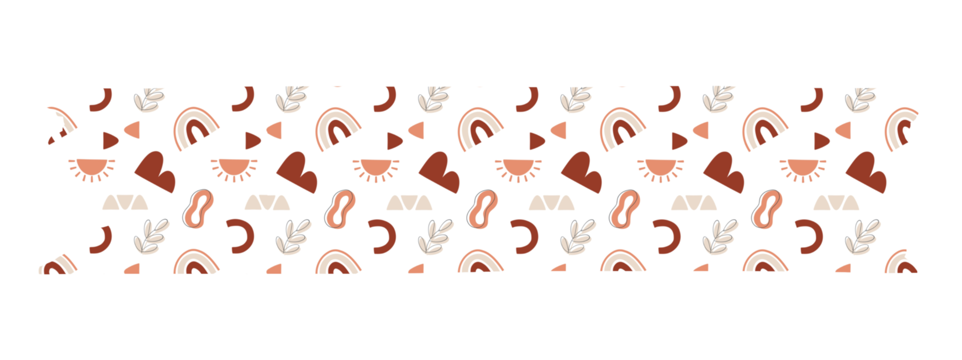 Abstract doodle washi tape png