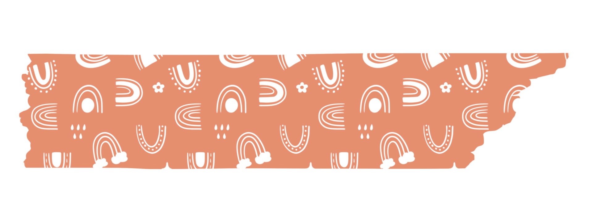Abstract doodle washi tape png