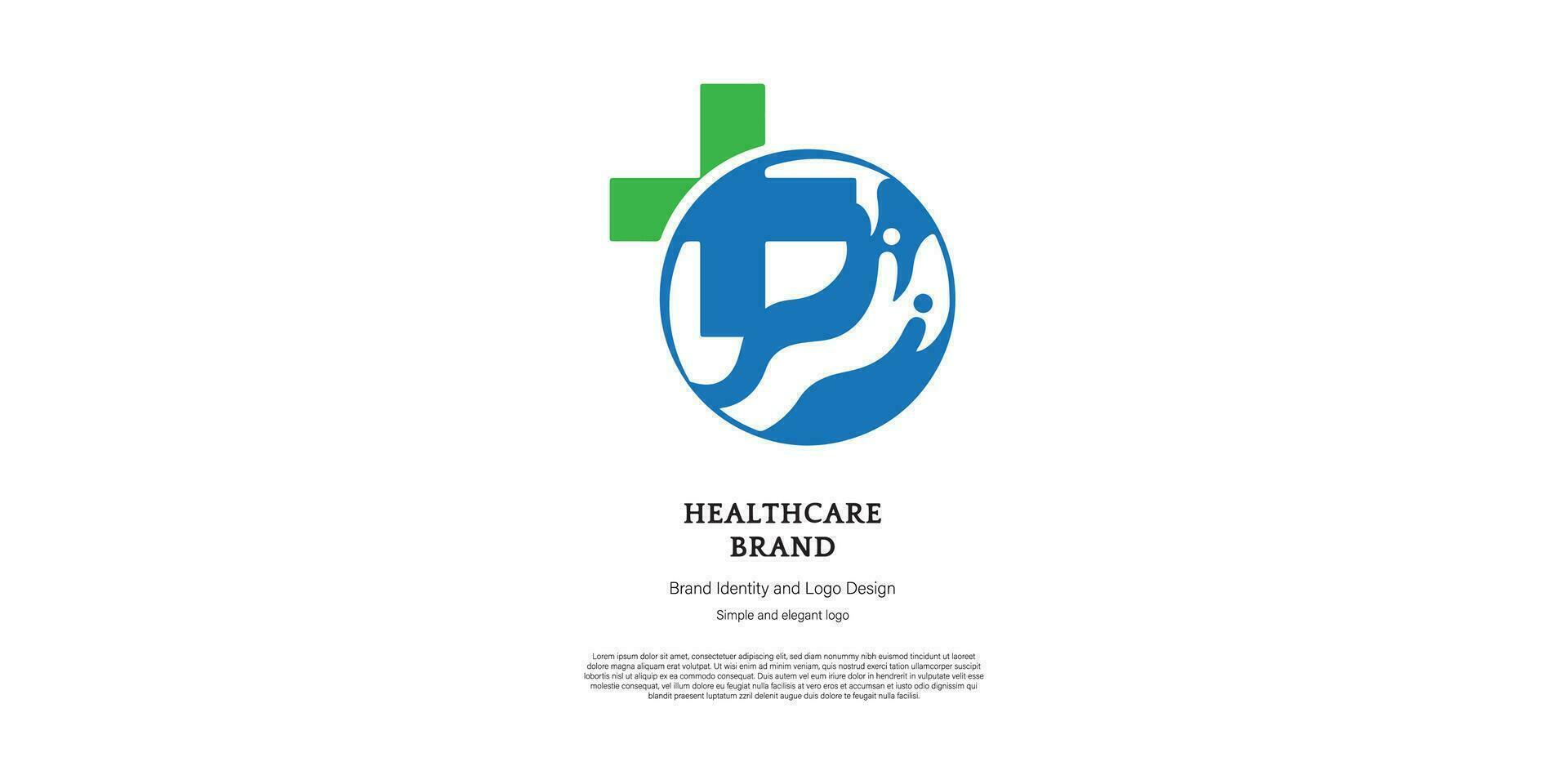 hospital and health care logo design for graphic designer and web developer vector