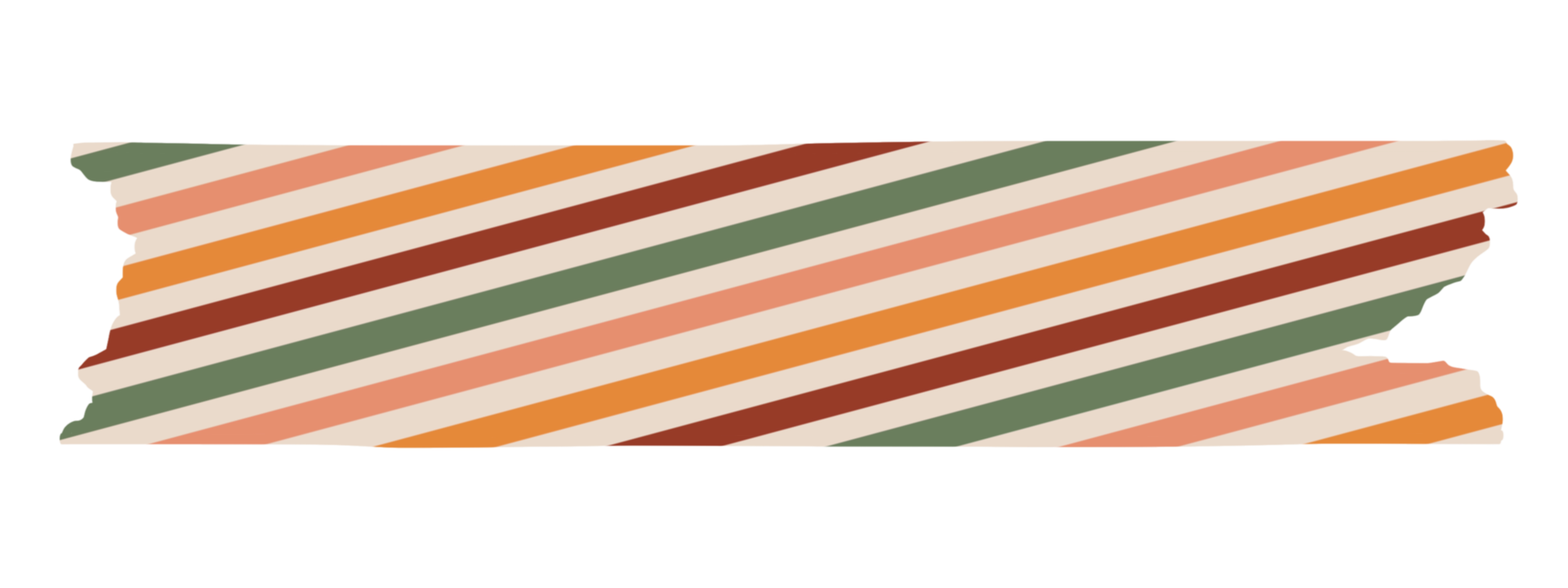 Abstract doodle washi tape png
