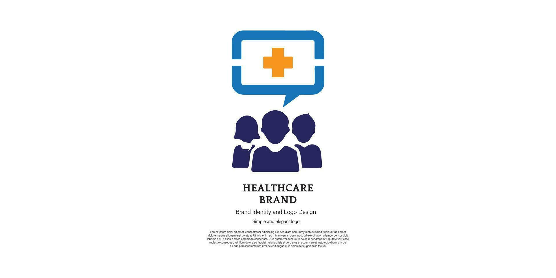 doctor and health care logo design for graphic designer and web developer vector