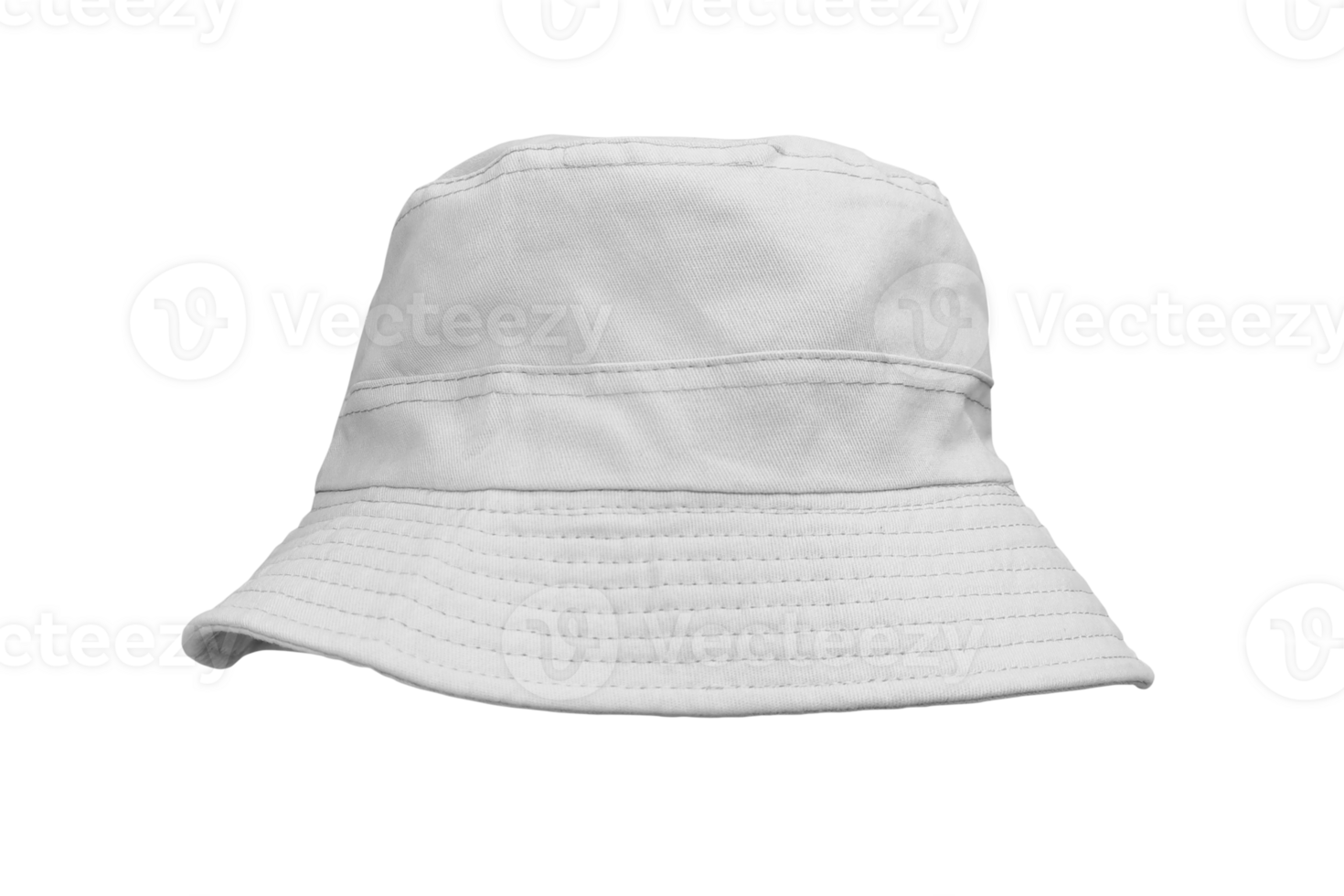 White bucket hat PNG transparent