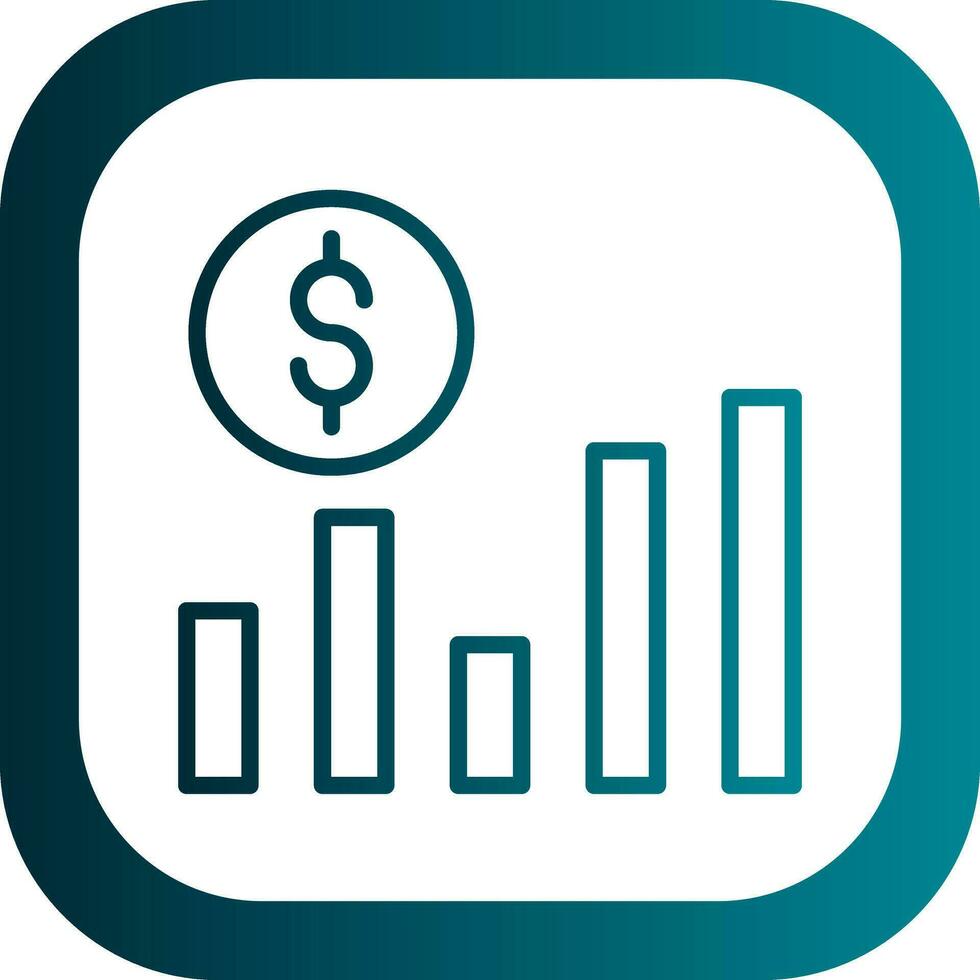 dinero bar vector icono diseño