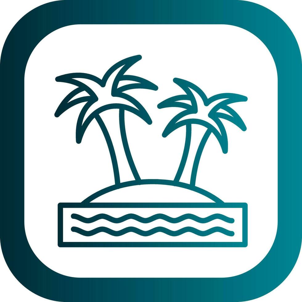 Island Vector Icon Design