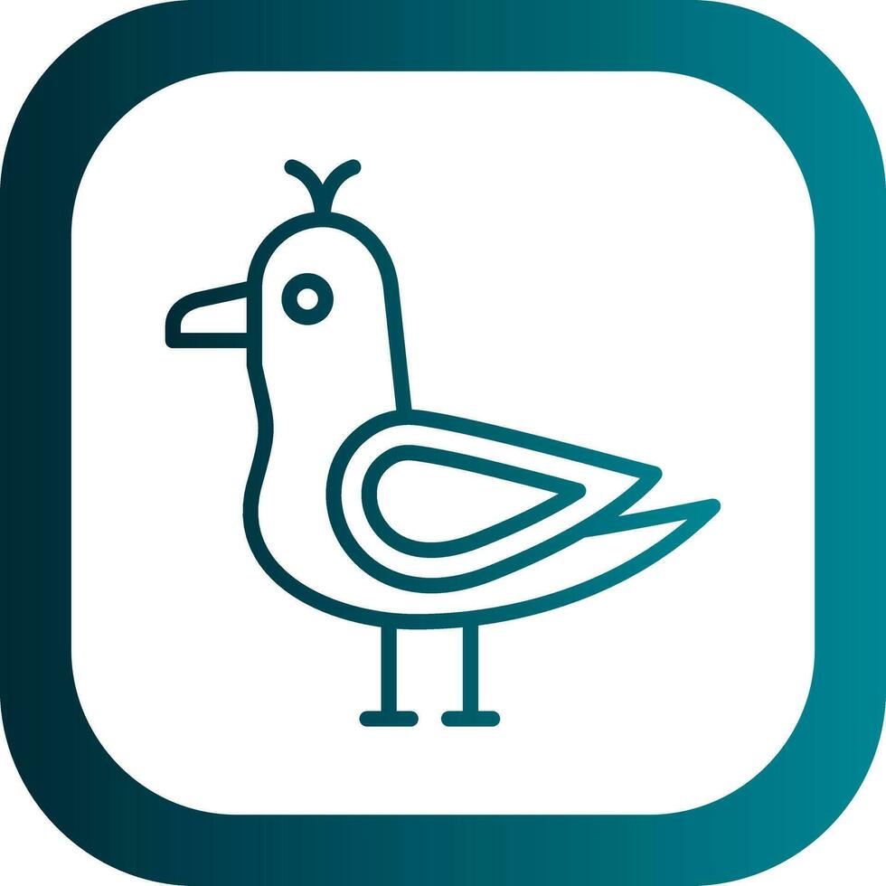 Seagull Vector Icon Design