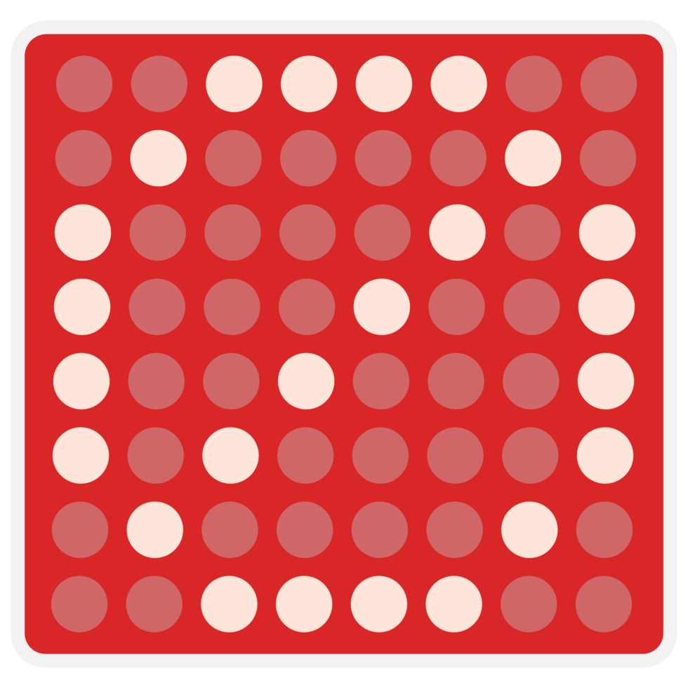 Halftone stop. Dotted stop. LED digital display. red pixel png