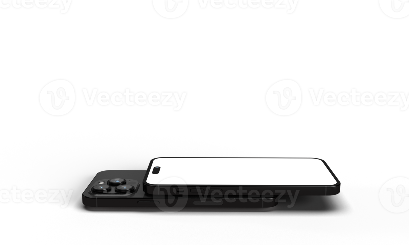 smartphone mobile telephone tablet new release generation white mock up front back side camera presentation product advertisement marketing communication technology electronic display.AI Generative png
