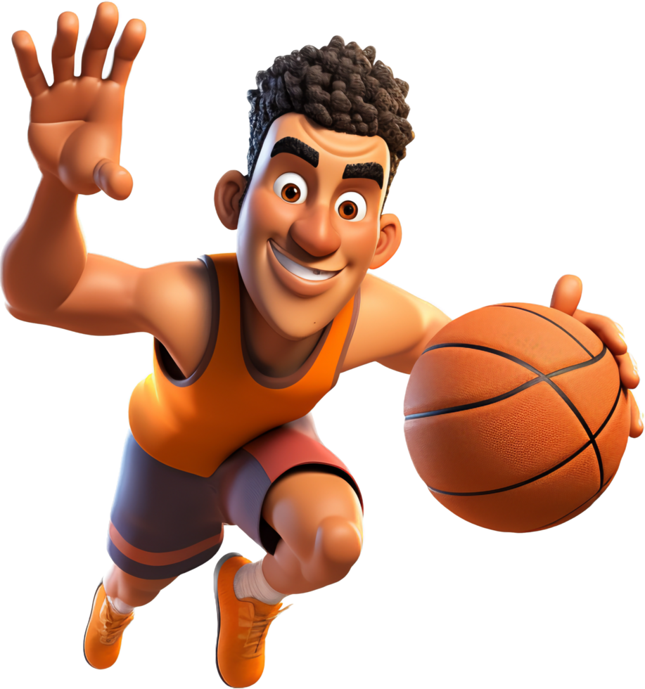 Basketball player png with AI generated.