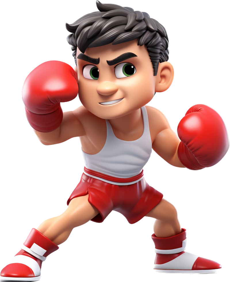 Boxing athlete png with AI generated.