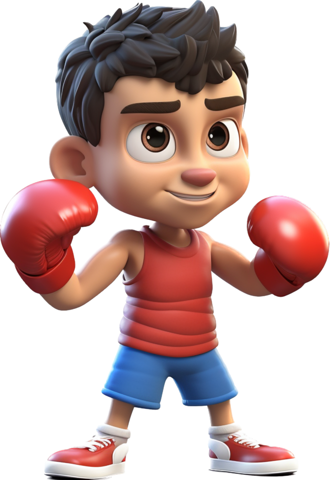 Boxing athlete png with AI generated.