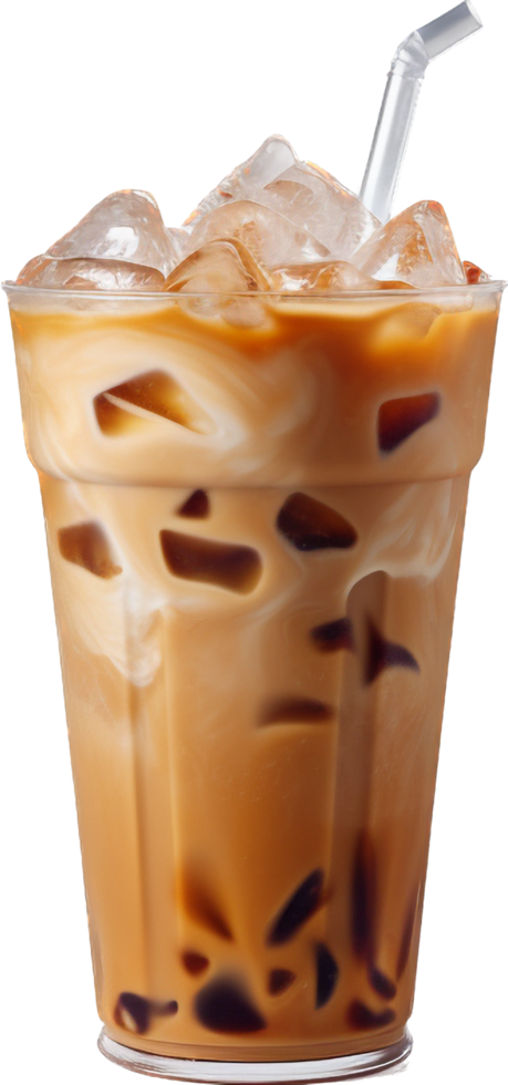Iced latte png with AI generated.