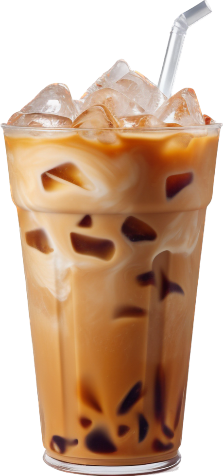 con hielo latté png con ai generado.