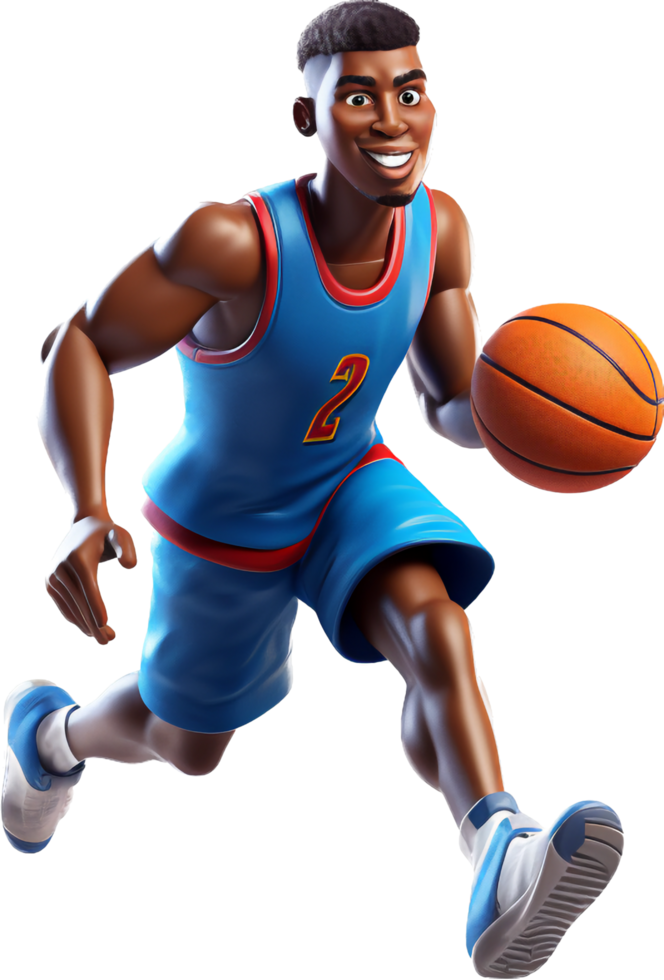 Basketball player png with AI generated.