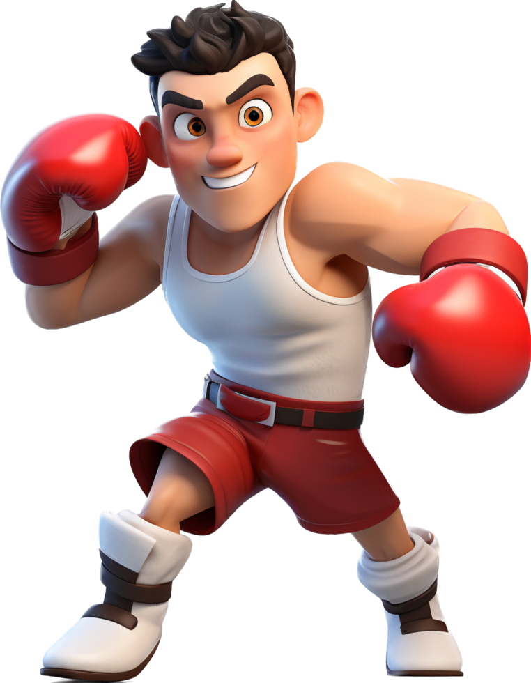 Boxing athlete png with AI generated.