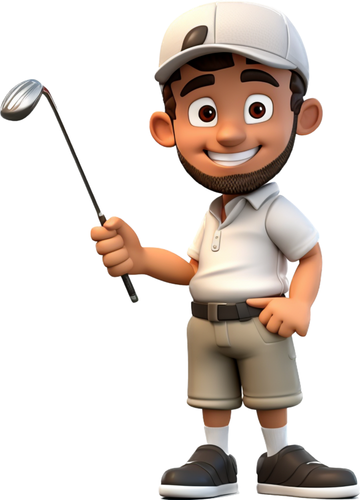 Golf player png with AI generated.