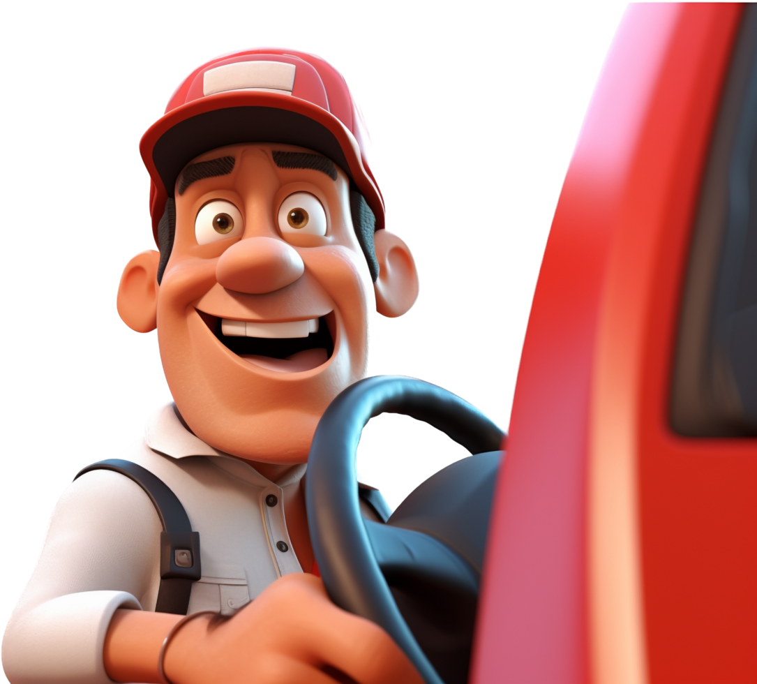 Driver png with AI generated.