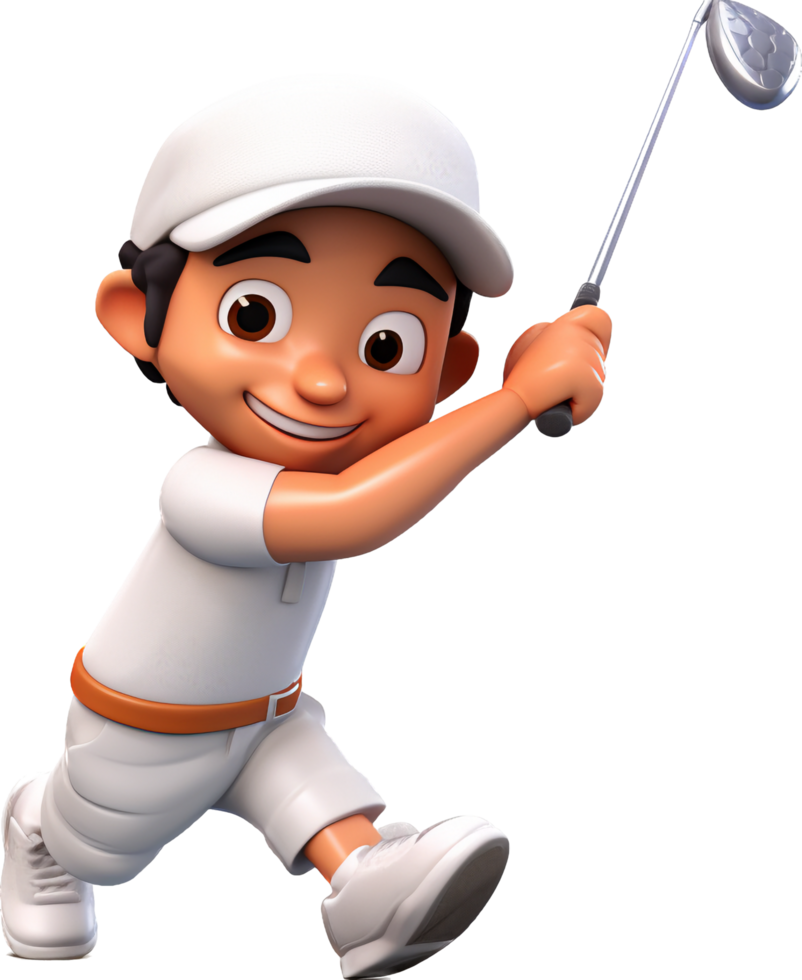 Golf player png with AI generated.