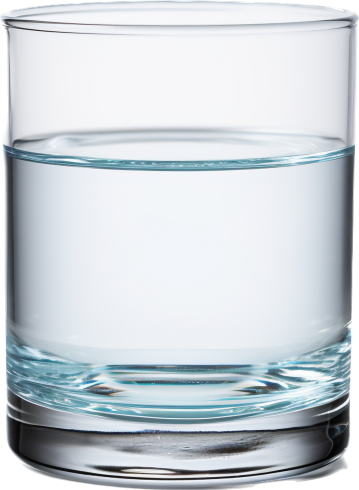 Glass of water png with AI generated.