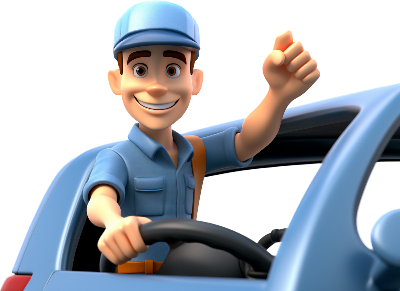 Driver png with AI generated.